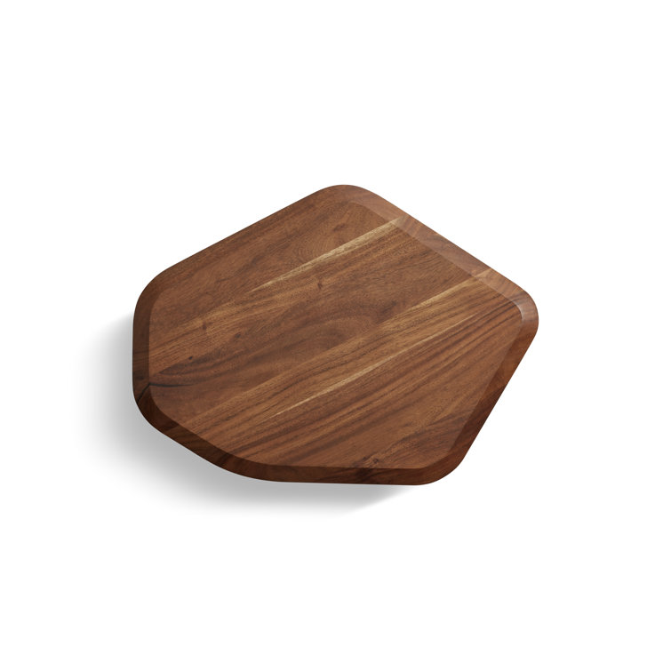Acacia Wood Rectangular Side Table with Storage