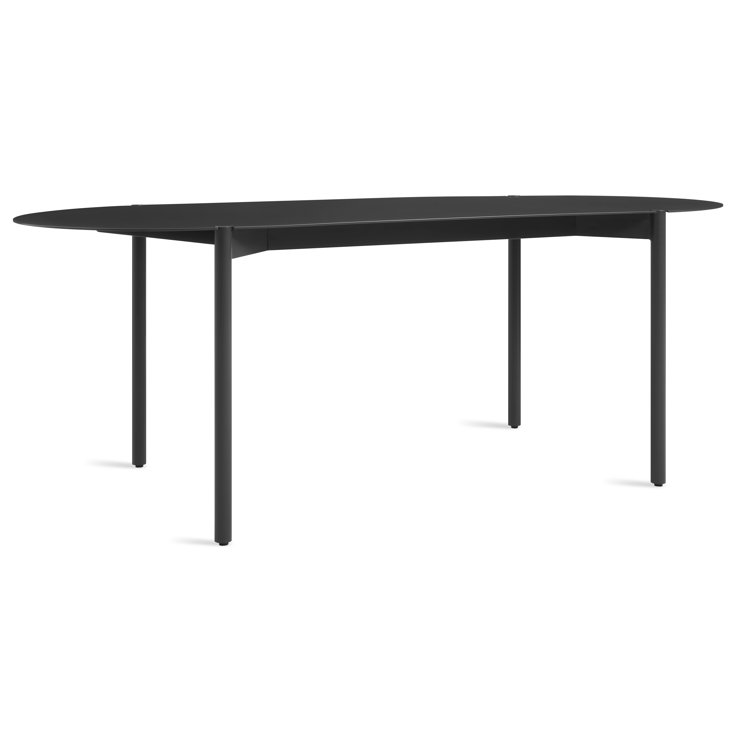 Oblivion Black Aluminum 82" Capsule-Shaped Dining Table