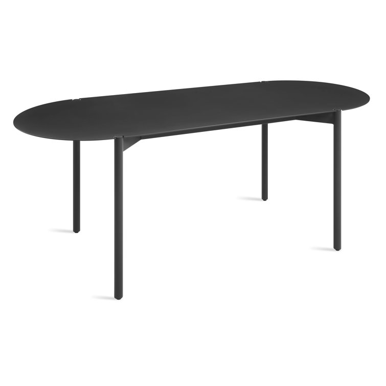 Oblivion Black Aluminum 82" Capsule-Shaped Dining Table