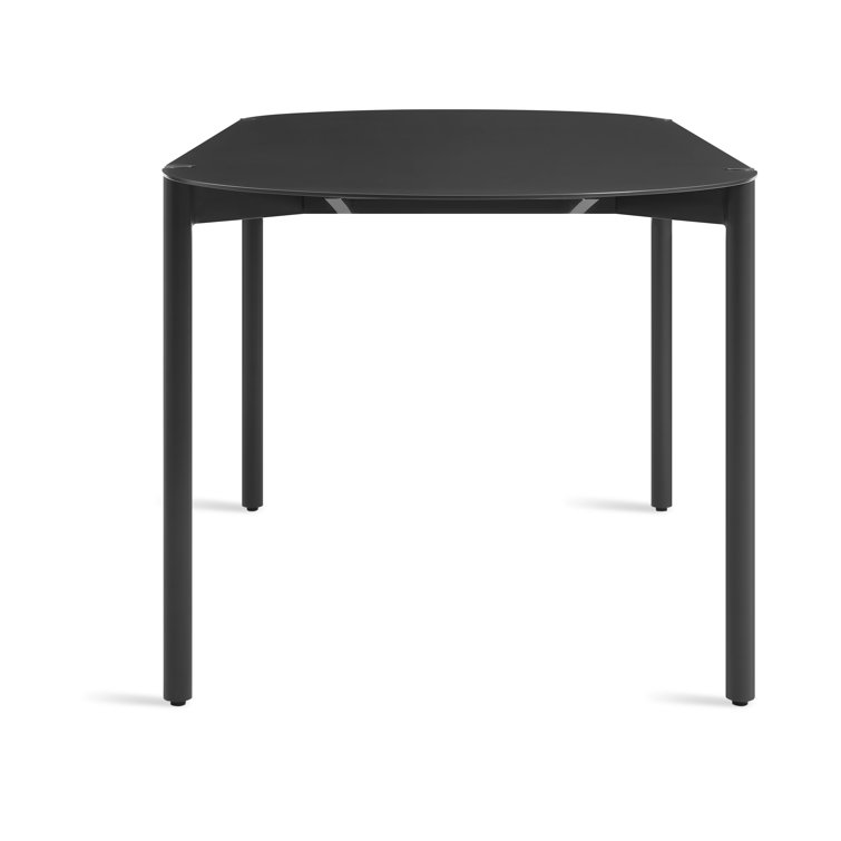 Oblivion Black Aluminum 82" Capsule-Shaped Dining Table