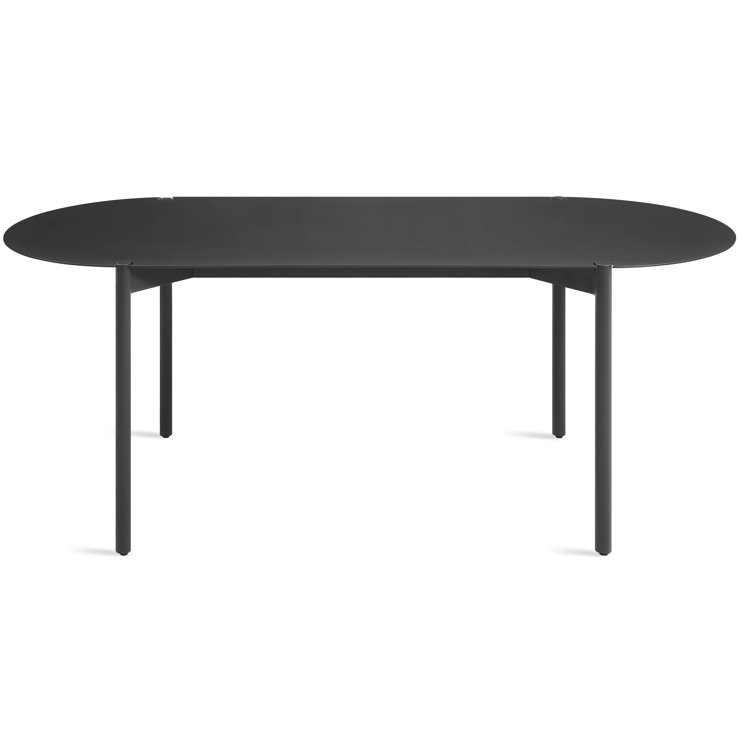 Oblivion Black Aluminum 82" Capsule-Shaped Dining Table