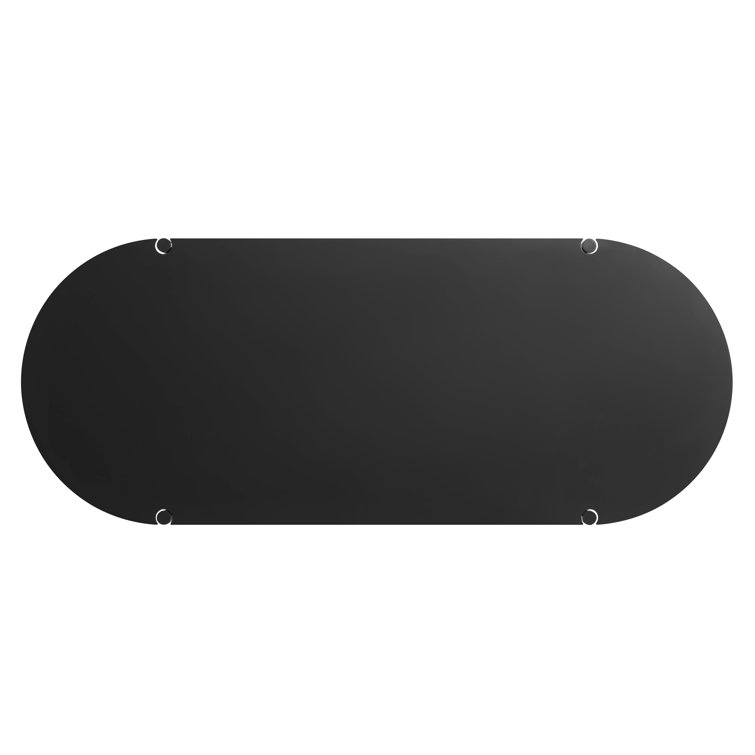 Oblivion Black Aluminum 82" Capsule-Shaped Dining Table