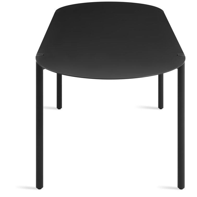 Oblivion Black Aluminum 82" Capsule-Shaped Dining Table