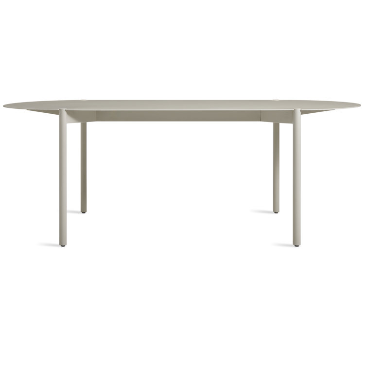 Putty Aluminum 82" Capsule Shape Dining Table