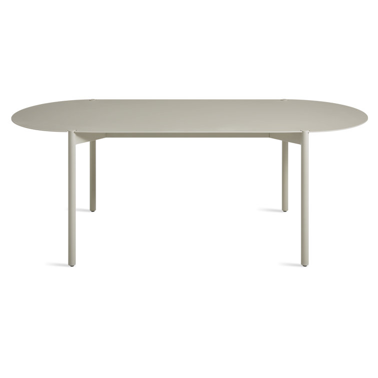 Putty Aluminum 82" Capsule Shape Dining Table