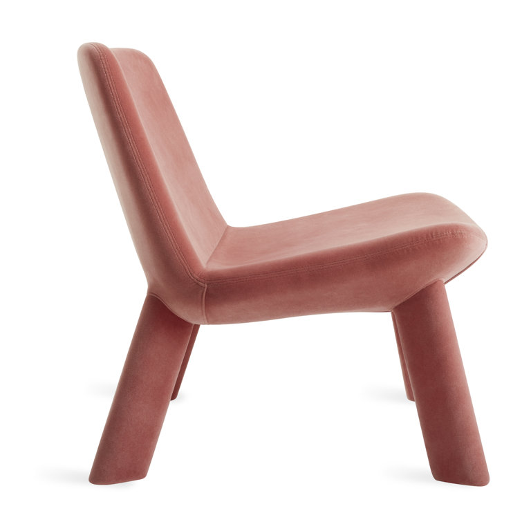 Ablin Orange Velvet Upholstered Lounge Chair
