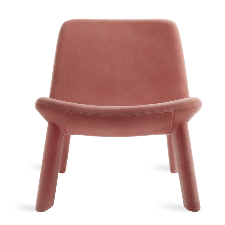 Ablin Orange Velvet Upholstered Lounge Chair