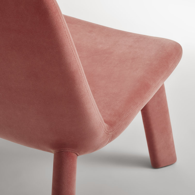 Ablin Orange Velvet Upholstered Lounge Chair