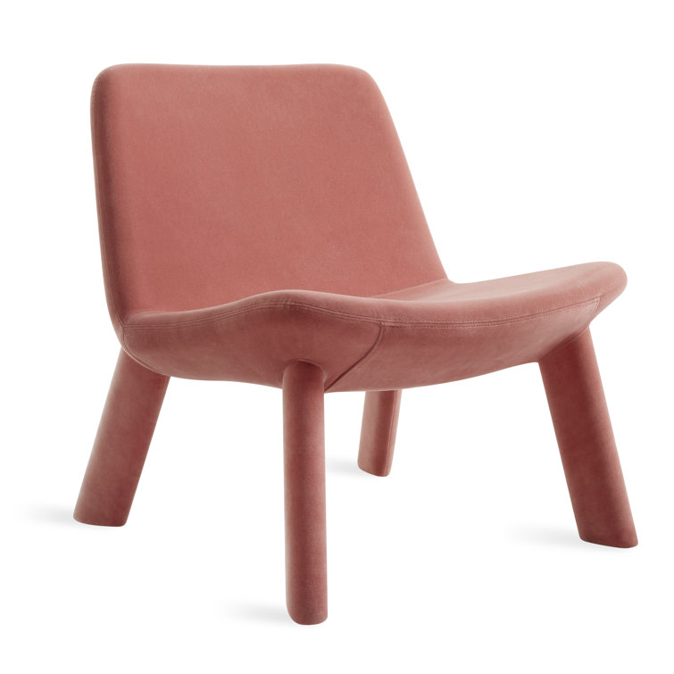 Ablin Orange Velvet Upholstered Lounge Chair
