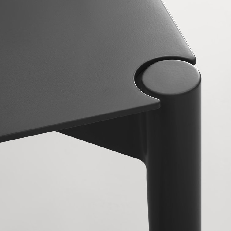 Oblivion Black Aluminum 80" Counter Height Dining Table