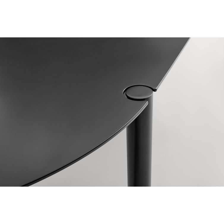 Oblivion Black Aluminum 82" Capsule-Shaped Dining Table