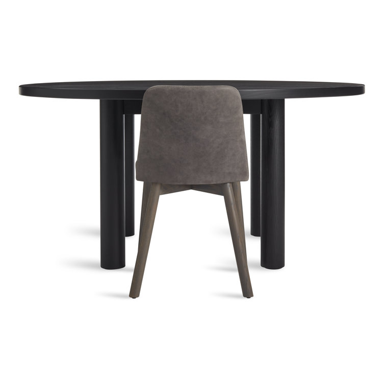 Black Ash 60" Round Solid Wood Dining Table