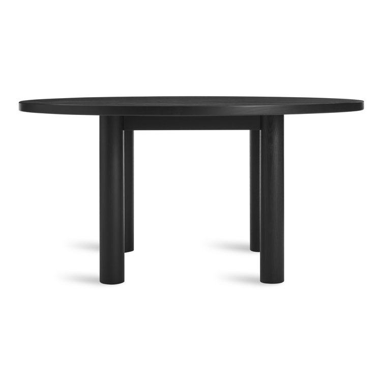 Black Ash 60" Round Solid Wood Dining Table