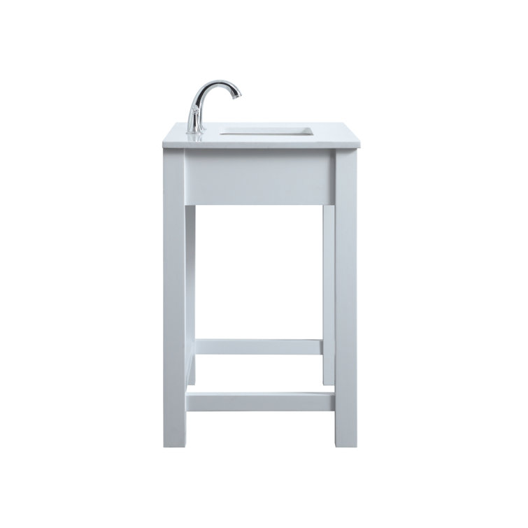 36 in White Freestanding Bathroom Vanity with Calacatta Marble Top