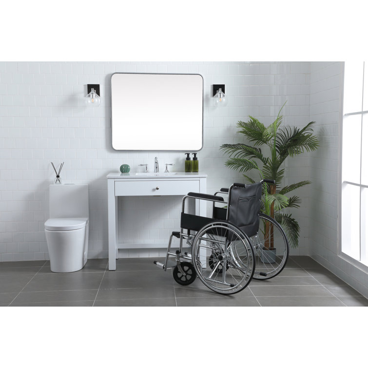 36 in White Freestanding Bathroom Vanity with Calacatta Marble Top