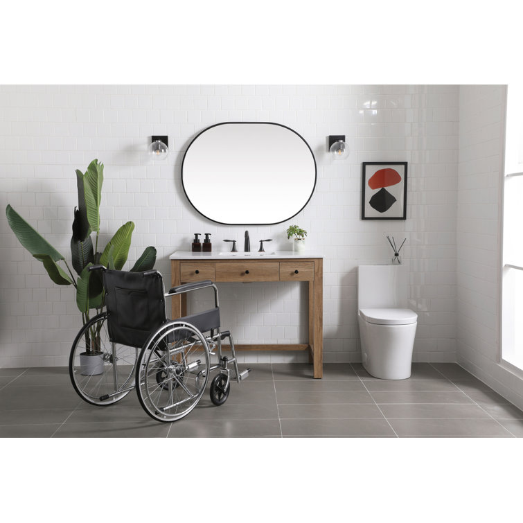 Hudson 42'' Natural Oak Single Bathroom Vanity with Marble Top