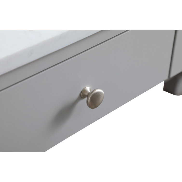 Hudson 48'' Gray Single Bathroom Vanity with Calacatta Marble Top