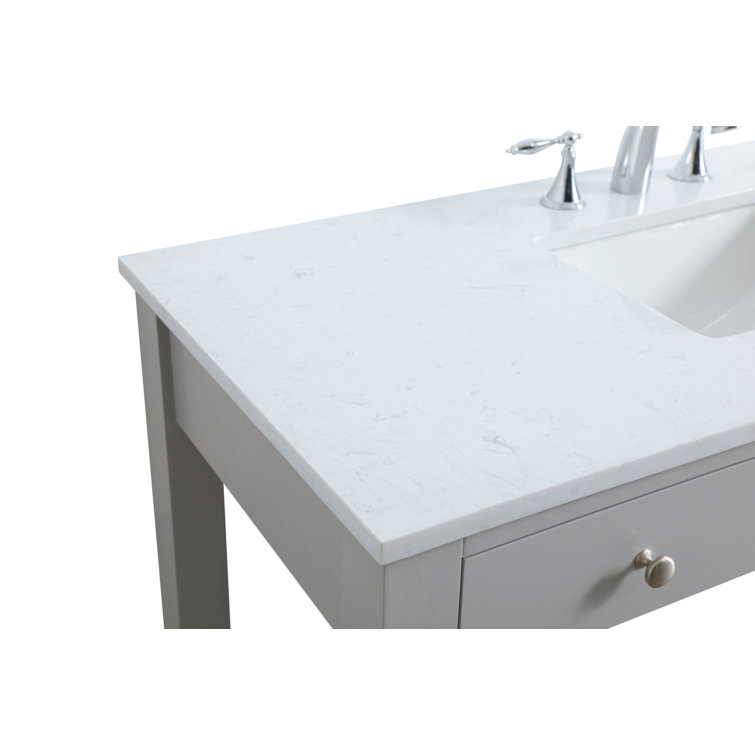 Hudson 48'' Gray Single Bathroom Vanity with Calacatta Marble Top