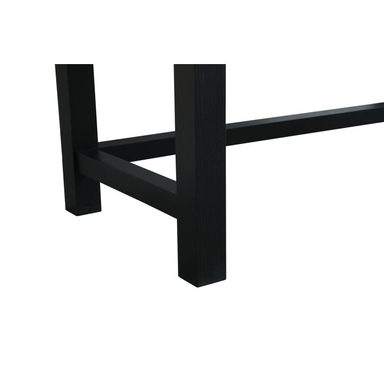 Hudson 48'' Black Freestanding Single Bathroom Vanity with Marble Top