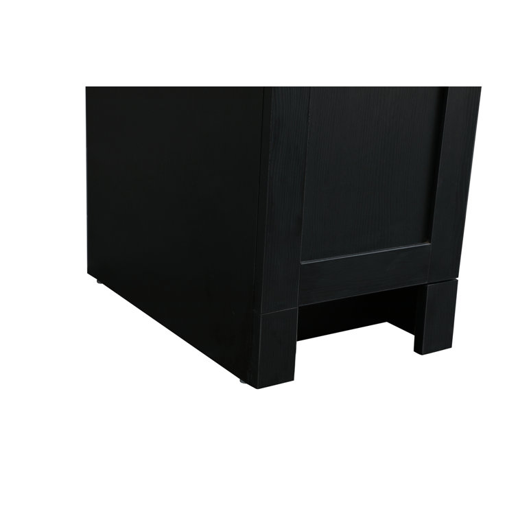 Cooper 54'' Black Freestanding Bathroom Vanity with Calacatta Marble Top