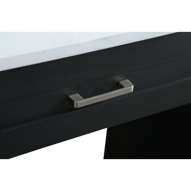 Cooper 54'' Black Freestanding Bathroom Vanity with Calacatta Marble Top
