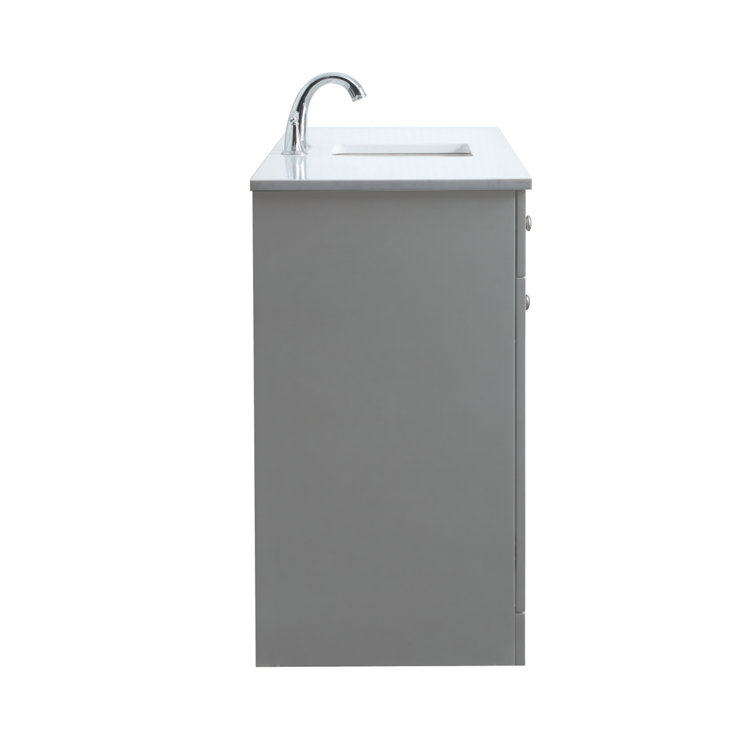 Gray 60'' Single Bathroom Vanity with Calacatta Marble Top