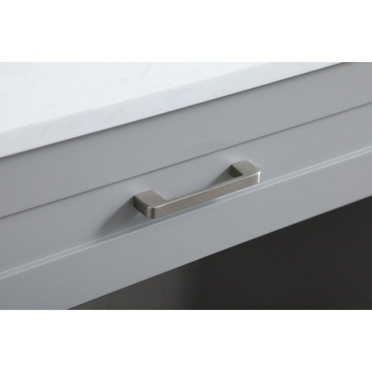 Gray 60'' Single Bathroom Vanity with Calacatta Marble Top
