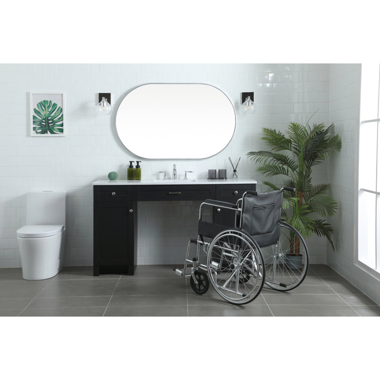 60'' Black Freestanding Bathroom Vanity with Calacatta Marble Top