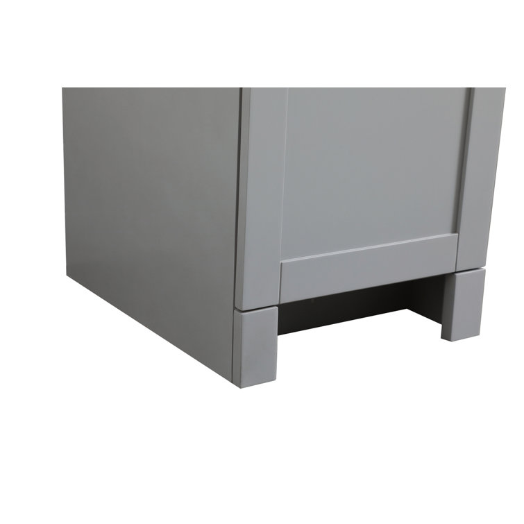 Gray 60'' Single Bathroom Vanity with Calacatta Marble Top