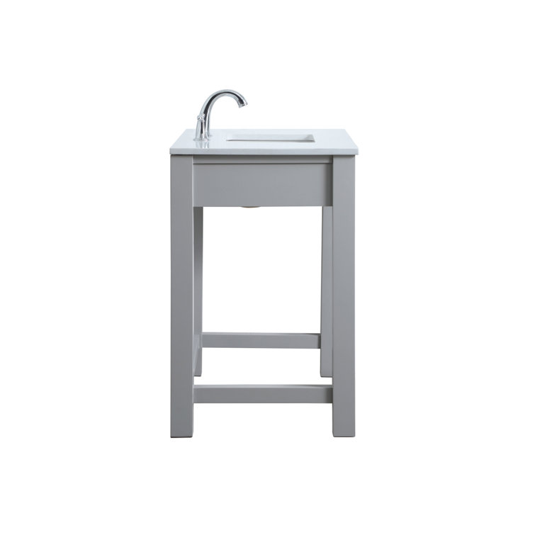 Hudson 36'' Gray Single Bathroom Vanity with Marble Top
