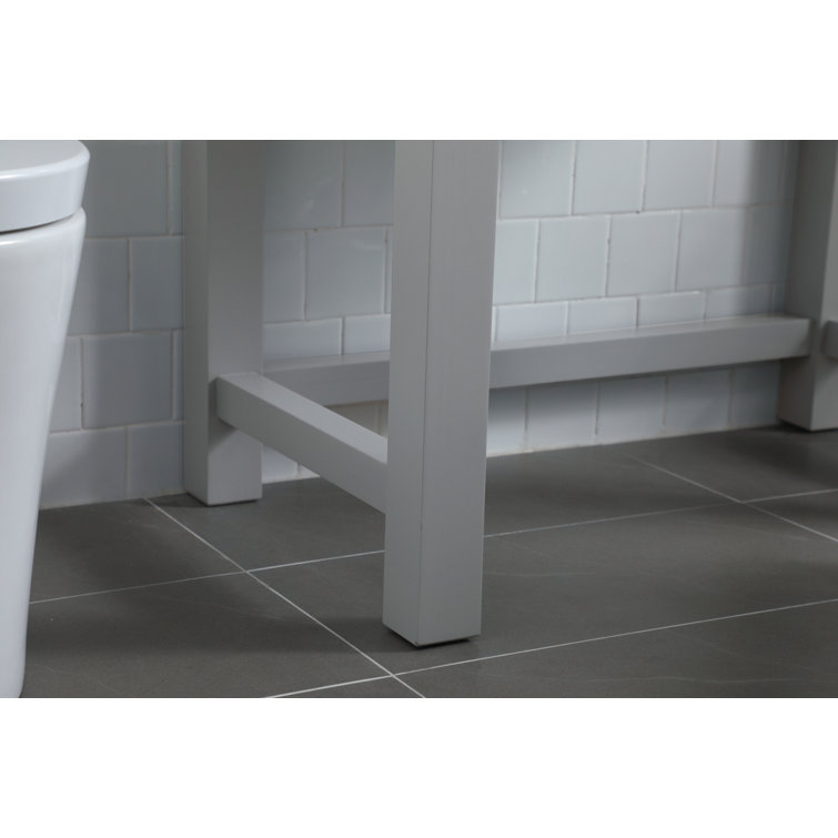 Hudson 36'' Gray Single Bathroom Vanity with Marble Top