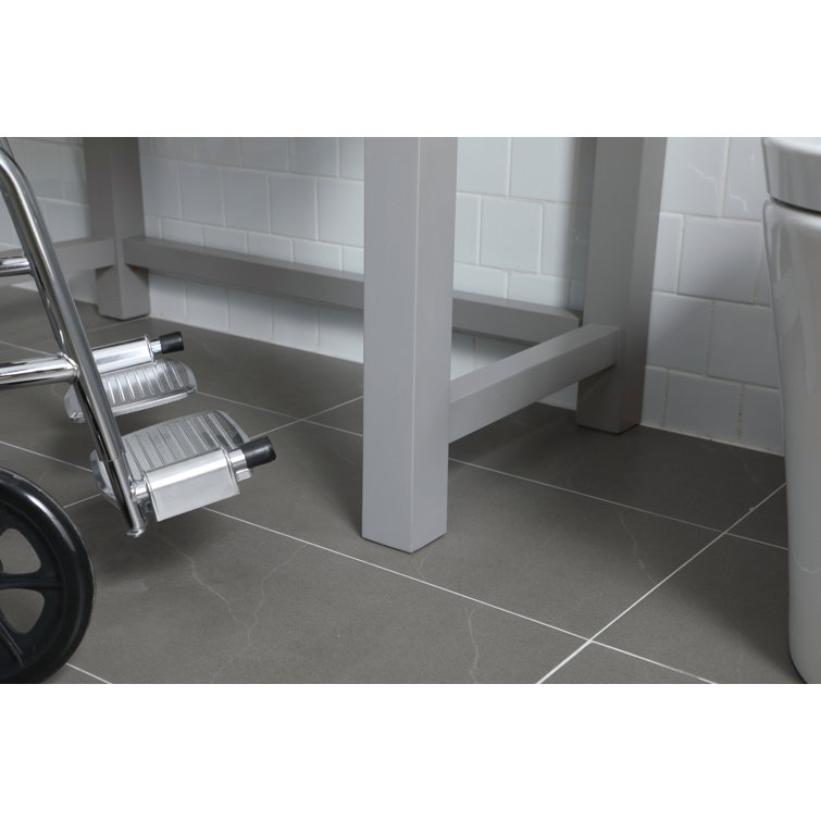 Hudson 42'' Grey Single Bathroom Vanity with Engineered Marble Top