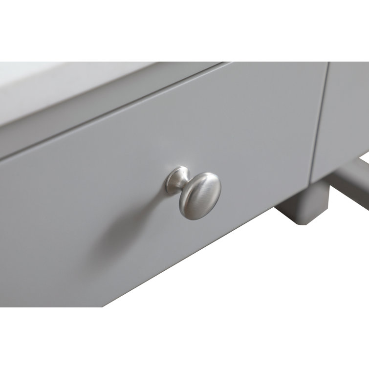 Hudson 42'' Grey Single Bathroom Vanity with Engineered Marble Top