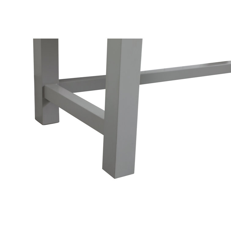 Hudson 42'' Grey Single Bathroom Vanity with Engineered Marble Top
