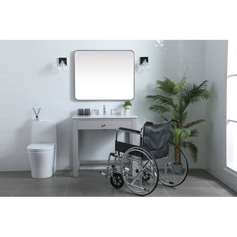Hudson 36'' Gray Single Bathroom Vanity with Marble Top