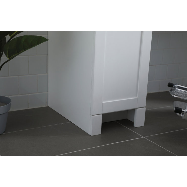 Cooper 54'' White Freestanding Bathroom Vanity with Marble Top