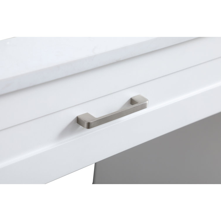 Cooper 54'' White Freestanding Bathroom Vanity with Marble Top