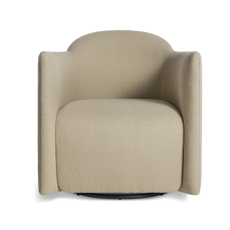 Kelso Camel Beige Fabric Swivel Lounge Chair