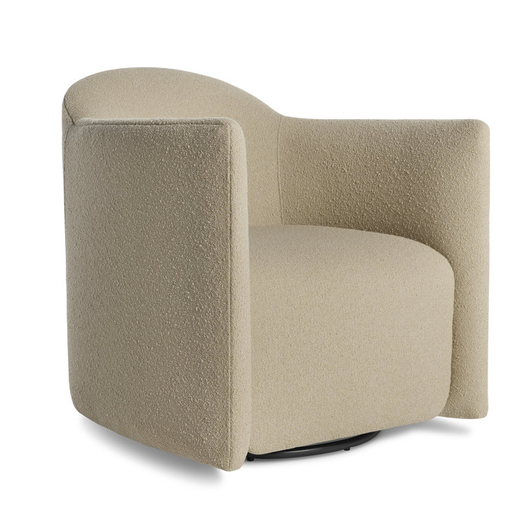 Kelso Camel Beige Fabric Swivel Lounge Chair