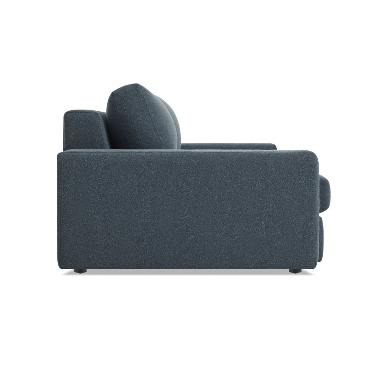 Esker Wide Kelso Blue Polyester Blend Sofa with Removable Cushions