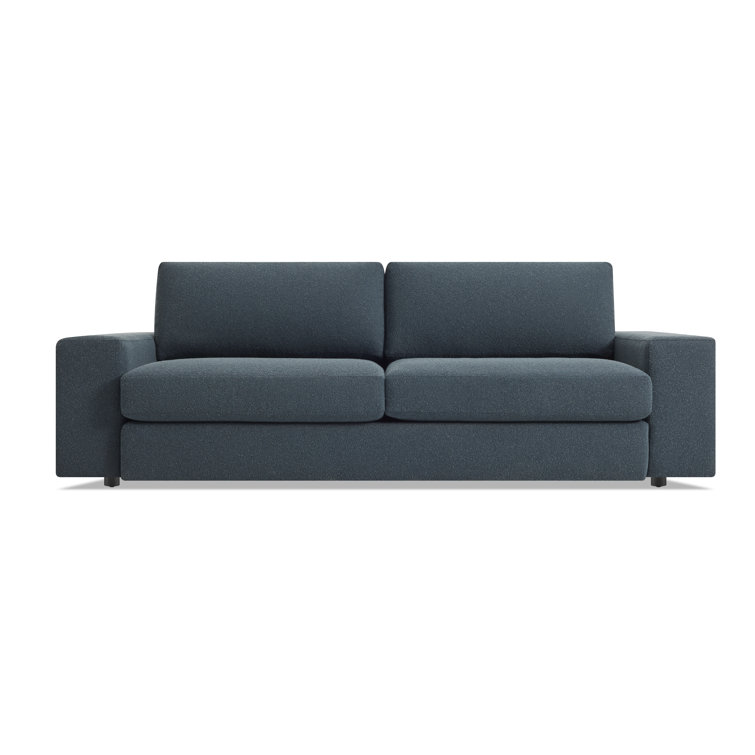 Esker Wide Kelso Blue Polyester Blend Sofa with Removable Cushions