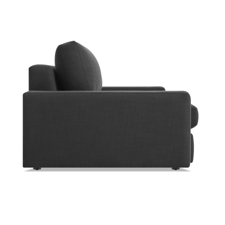 Esker Wide Kelso Blue Polyester Blend Sofa with Removable Cushions