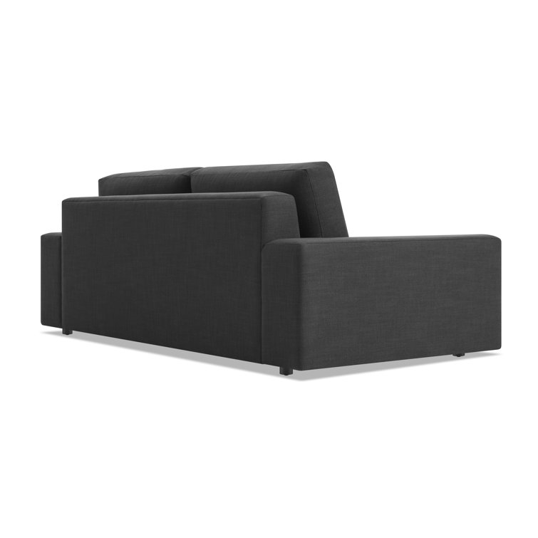 Esker Wide Kelso Blue Polyester Blend Sofa with Removable Cushions