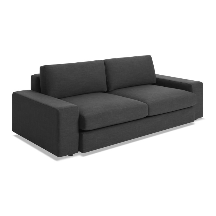 Esker Wide Kelso Blue Polyester Blend Sofa with Removable Cushions