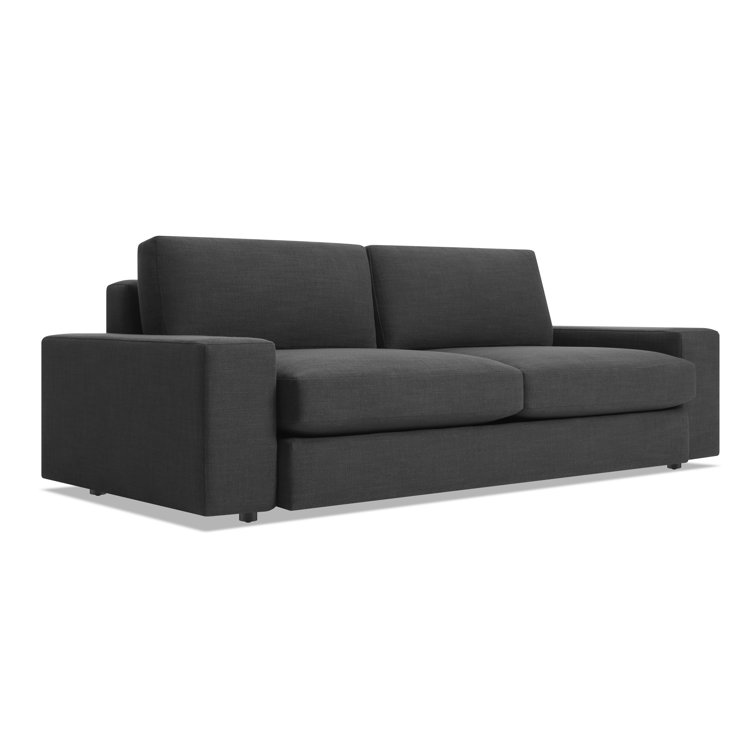Esker Wide Kelso Blue Polyester Blend Sofa with Removable Cushions