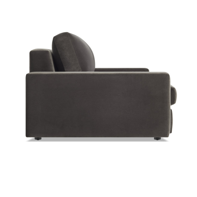 Storm Velvet 82" Hardwood Sofa with Removable Cushions