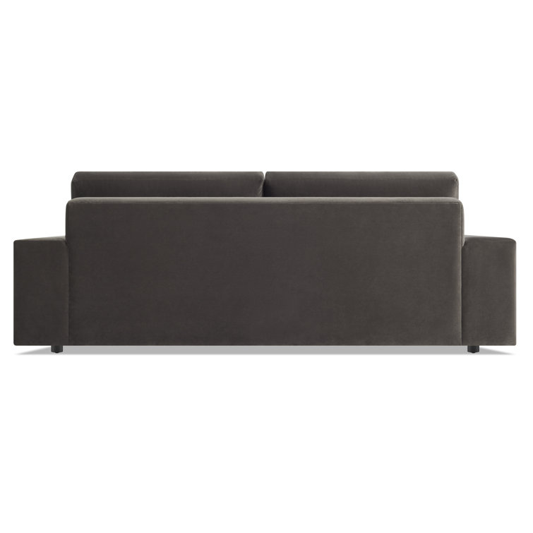 Storm Velvet 82" Hardwood Sofa with Removable Cushions