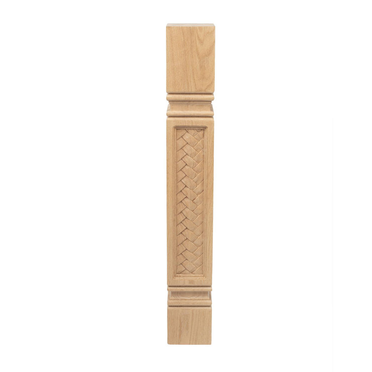 Unfinished Cherry Mission Weave Kitchen Island Leg