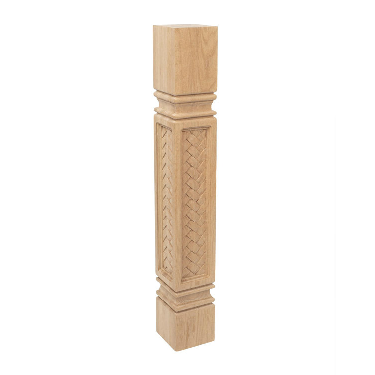 Unfinished Cherry Mission Weave Kitchen Island Leg