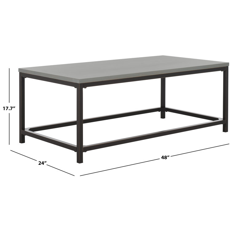 Ash Grey Walnut Wood Rectangular Coffee Table